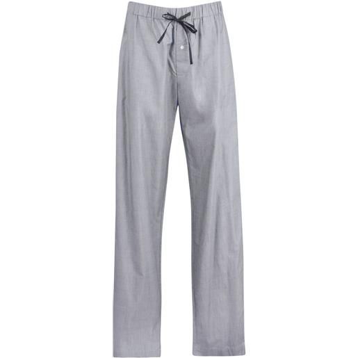 Fleur Du Mal pantaloni in popeline - grigio