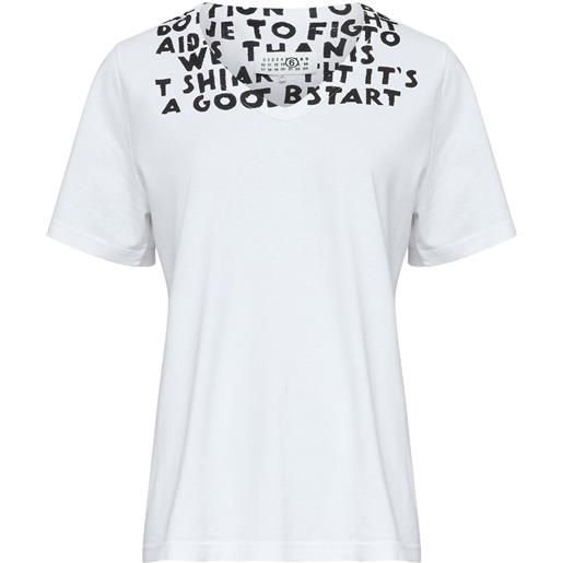 MM6 Maison Margiela t-shirt con stampa - bianco