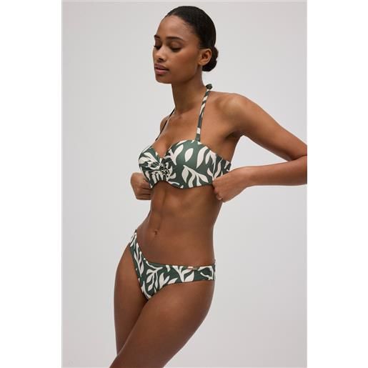 Ysabel Mora set bikini brasiliano push-up a fascia glitterato
