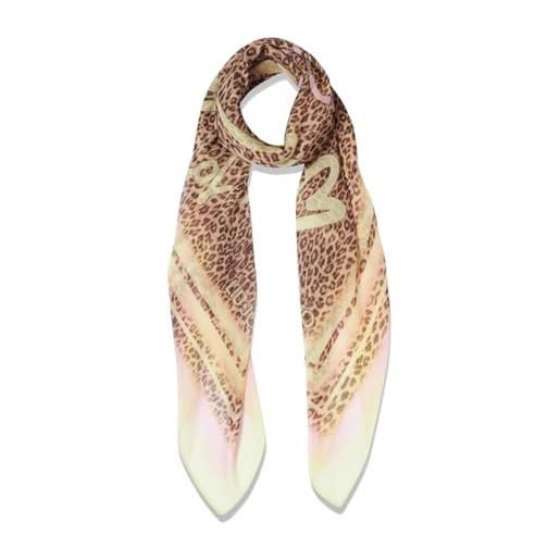 Liu jo foulard con stampa animalier 120 x 120 cm non definito 82333 dark pink