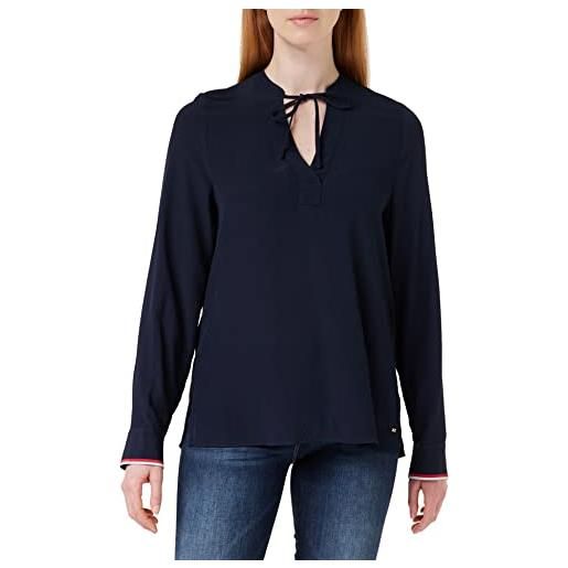 Tommy Hilfiger blusa donna elegante, blu (desert sky), 34