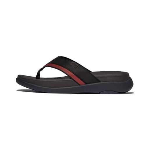 Fitflop sandali da uomo f-mode go da uomo con bordo tono su tono, marrone cioccolato, 44 eu
