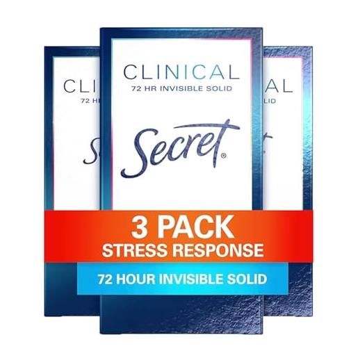 Secret clinical strength invisible solid women's antiperspirant and deodorant stress response, 1.6 ounce by Secret