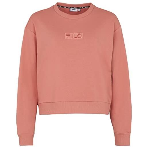 FILA bansko cropped crew-felpa maglia di tuta, tea rose, xl donna