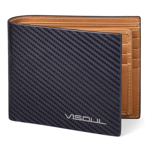 Portafoglio Rfid Uomo Portafoglio Slim Antifurto RFID In Fibra Di