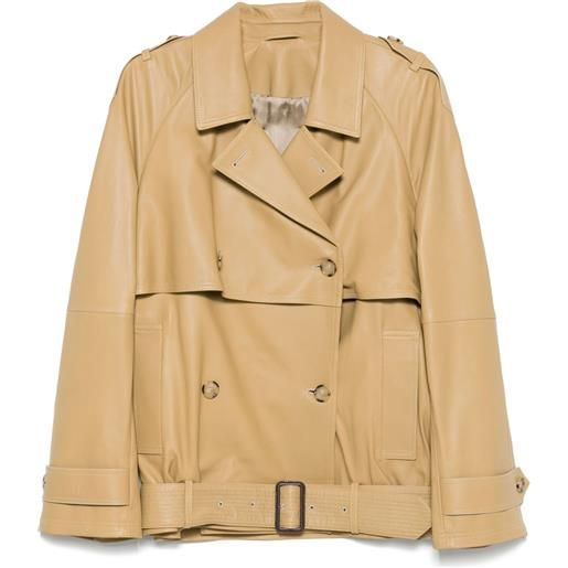 TOTEME giacca in pelle - toni neutri