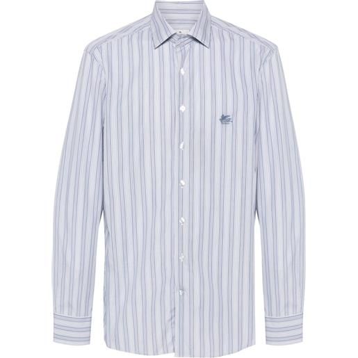 ETRO camicia pegaso con ricamo - blu