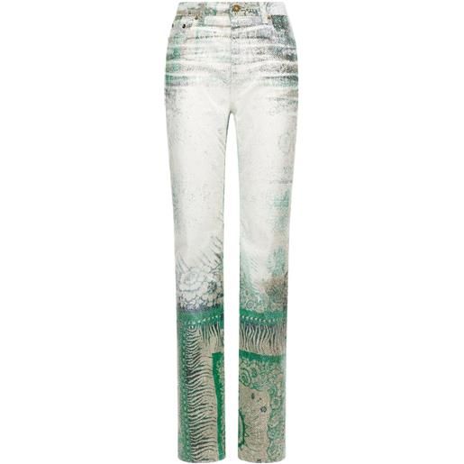 Roberto Cavalli jeans con stampa bandana - verde