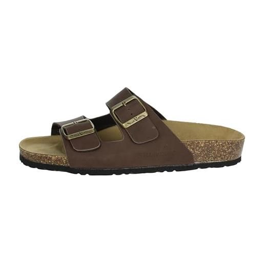 Fly Flot Albignasego - Ciabatte Uomo In Evopell Con Doppia Fibbia | Sottopiede In Pelle | Suola Antishock 3.5cm | Made In Italy - Foto 8