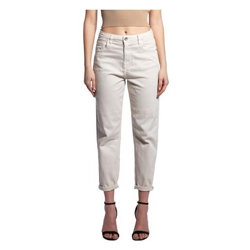 JOPHY & CO. pantalone jeans denim donna cinque tasche in cotone elasticizzato (cod. 1372) (verde militare, xl)