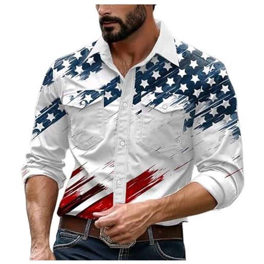 CAMICIA DA BOWLING retrò classica da uomo vintage a maniche corte con