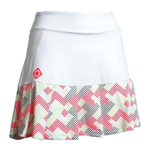 IZAS gonna da paddle cantal per donna con pantaloncino interno. Gonna mini plissettata elastica con tasche multiple. Traspirante e ad asciugatura rapida. 