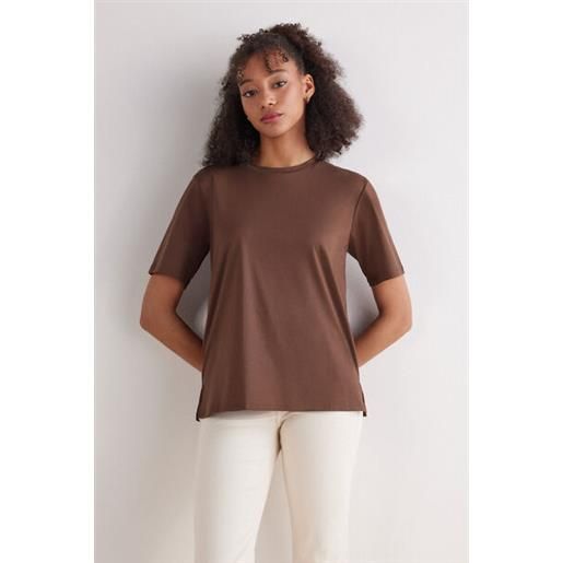Intimissimi maglia manica corta in elevated cotton marrone