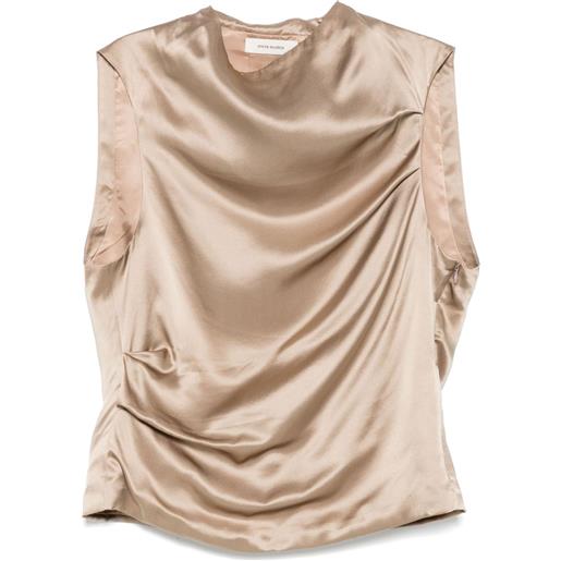 ENTIRE STUDIOS top in raso - marrone