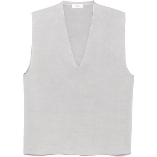 Rier canotta in seta - grigio