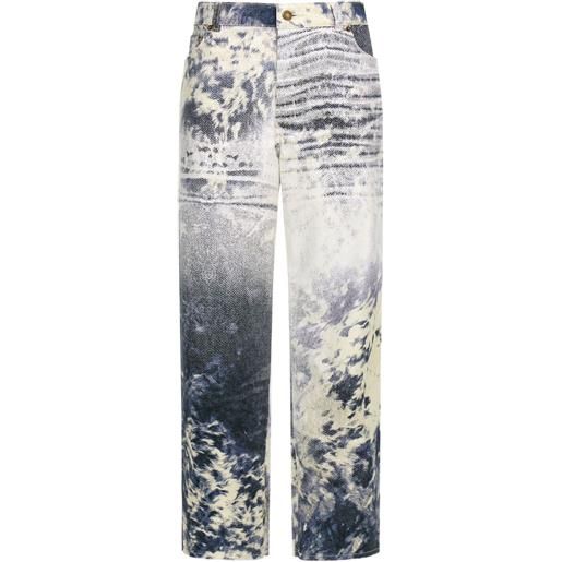 Roberto Cavalli jeans con stampa appaloosa - blu