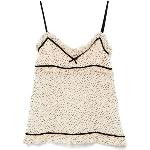 Valentino Garavani canottiera a pois - toni neutri