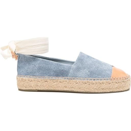 Tory Burch espadrilles con punta a contrasto - blu