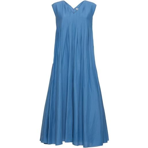 'S MAX MARA vestito lungo in tela piega