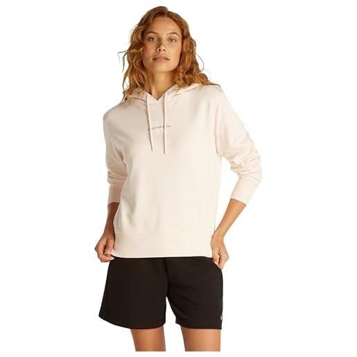 Calvin Klein donna felpa monologo con cappuccio, rosa (silver peony), l