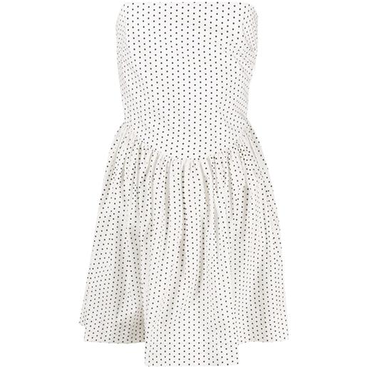 Molly Goddard abito hannah a pois - bianco