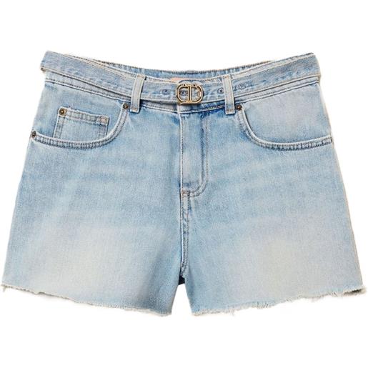 TWINSET shorts denim con cintura - 03498_denim chiaro