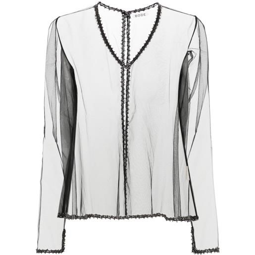 BODE top odrira semi trasparente - nero