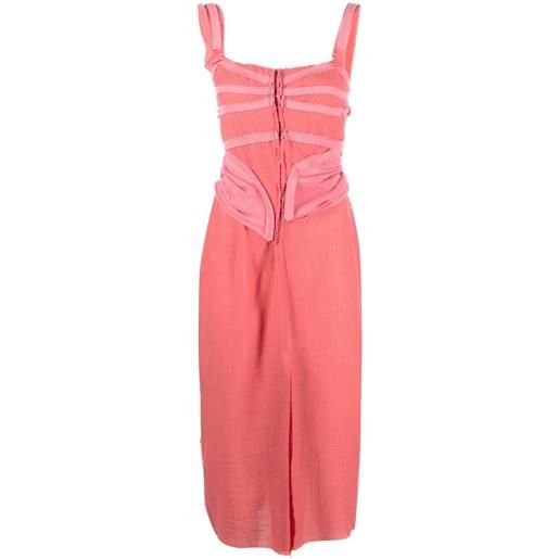 Talia Byre abito midi smanicato - rosa