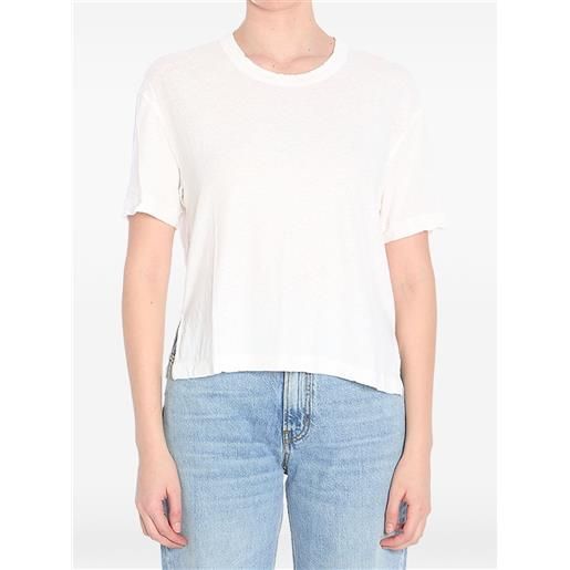 James Perse t-shirt crop - bianco