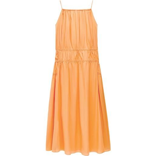Another Tomorrow abito arricciato con scollatura posteriore - arancione
