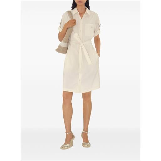 Burberry chemisier con ricamo ekd - bianco