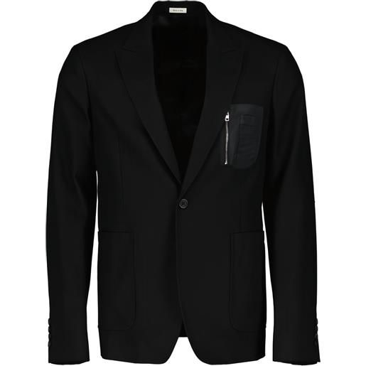 Alexander McQueen blazer con zip - nero
