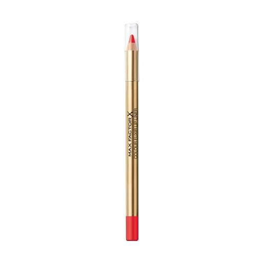 Max Factor, colour elixir lip liner, matita labbra lunga durata, colore intenso, 55 red poppy