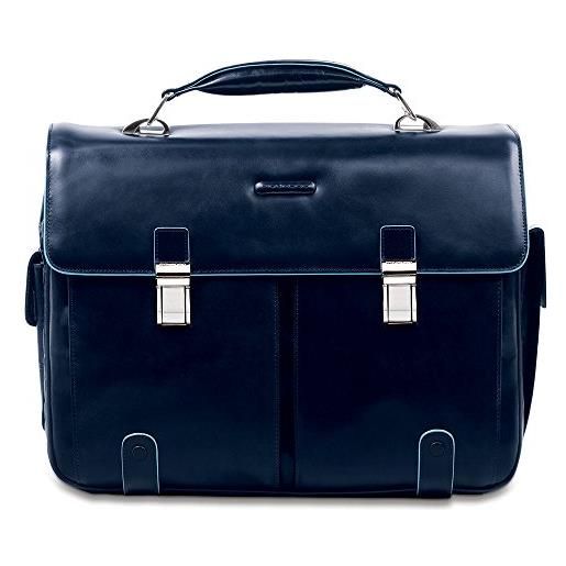 Piquadro blue square cartella, 43x31x13 cm, blu (blu)