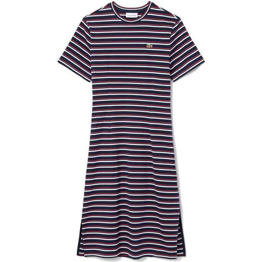 LACOSTE abito manica corta a righe donna