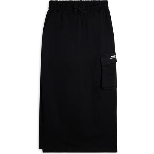 Freddy gonna longuette media con spacchi laterali e maxi tasca