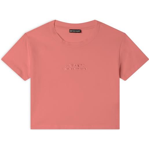 Freddy t-shirt cropped slim fit in jersey leggero