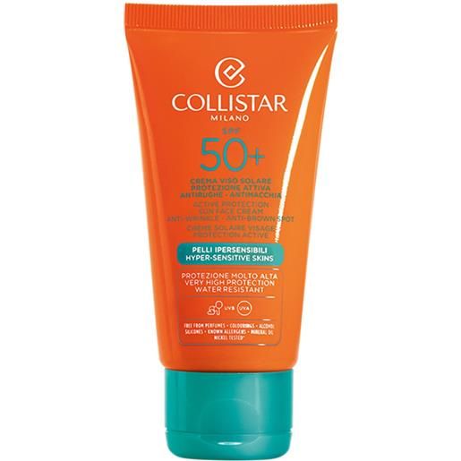 Collistar crema viso solare protezione attiva spf50+ 50ml - solare viso alta prot. 