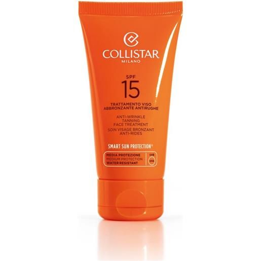 Collistar trattamento abbronzante antirughe spf15 50ml - solare viso media prot. 