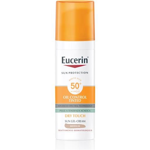 Eucerin oil control tinted dry touch face sun gel-creme spf50+ 50ml - solare viso alta prot. 
