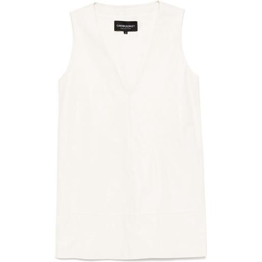 Cynthia Rowley abito downtown in pelle - toni neutri