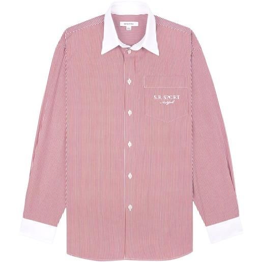 Sporty & Rich polo con colletto a contrasto - rosso