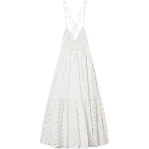 TWINSET abito in pizzo sangallo - bianco