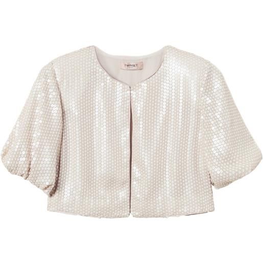 TWINSET coprispalla intrecciato - toni neutri