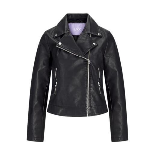 JJXX jack & jones jjxx jxgail faux leather biker jacket noos giacca in ecopelle, nero, m donna