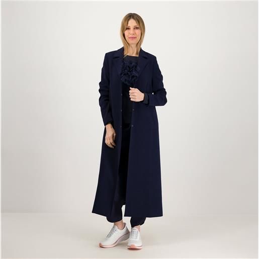 Caterina Lancini spolverino in triplo crêpe con scollo rever