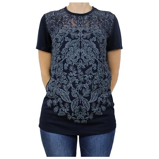 Carla Ferroni t-shirt tinta unita da donna art. 21915 (it, testo, m, regular, regular, blu)