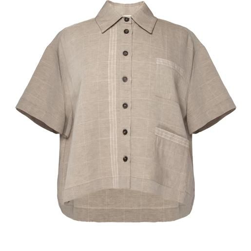 PHISIQUE DU ROLE 25p054 boxy shirt in crepe viscose