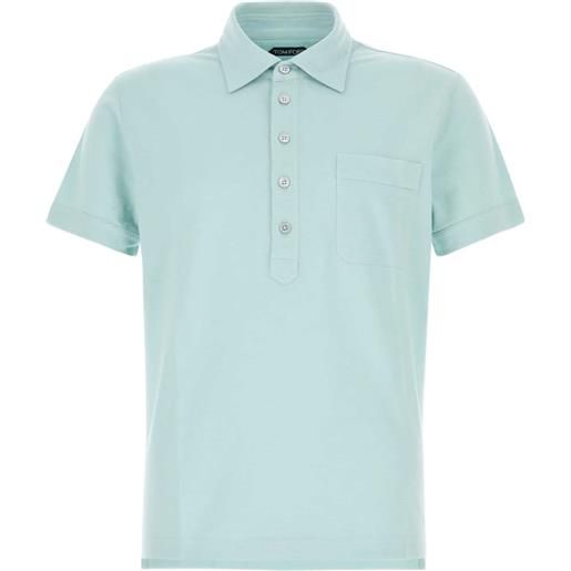 TOM FORD polo con bottoni - blu