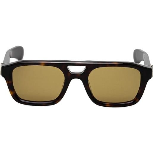 Alexander McQueen Eyewear occhiali da sole squadrati - marrone